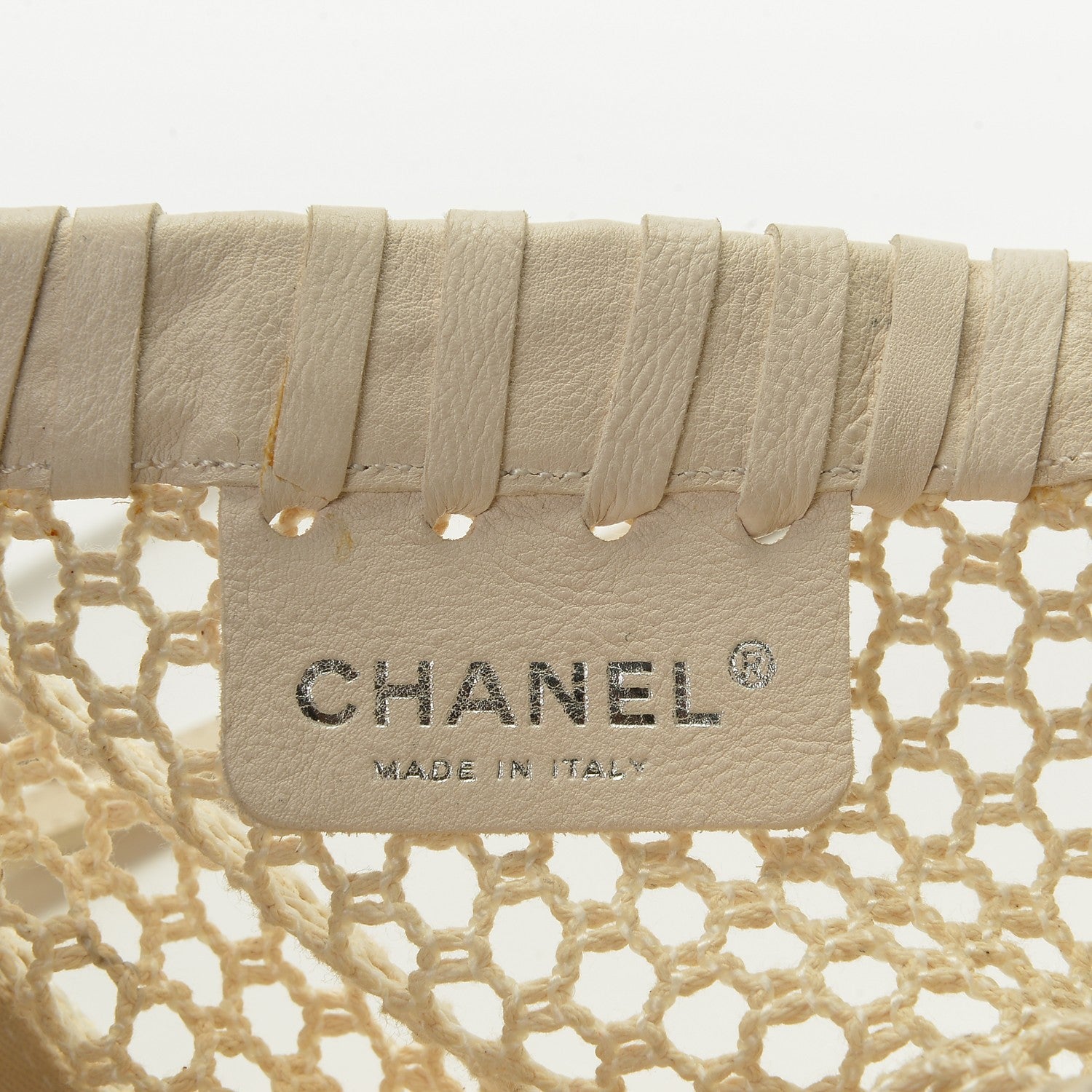 Chanel Calfskin Fringe Large La Madrague Tote Dark White 6 of 7