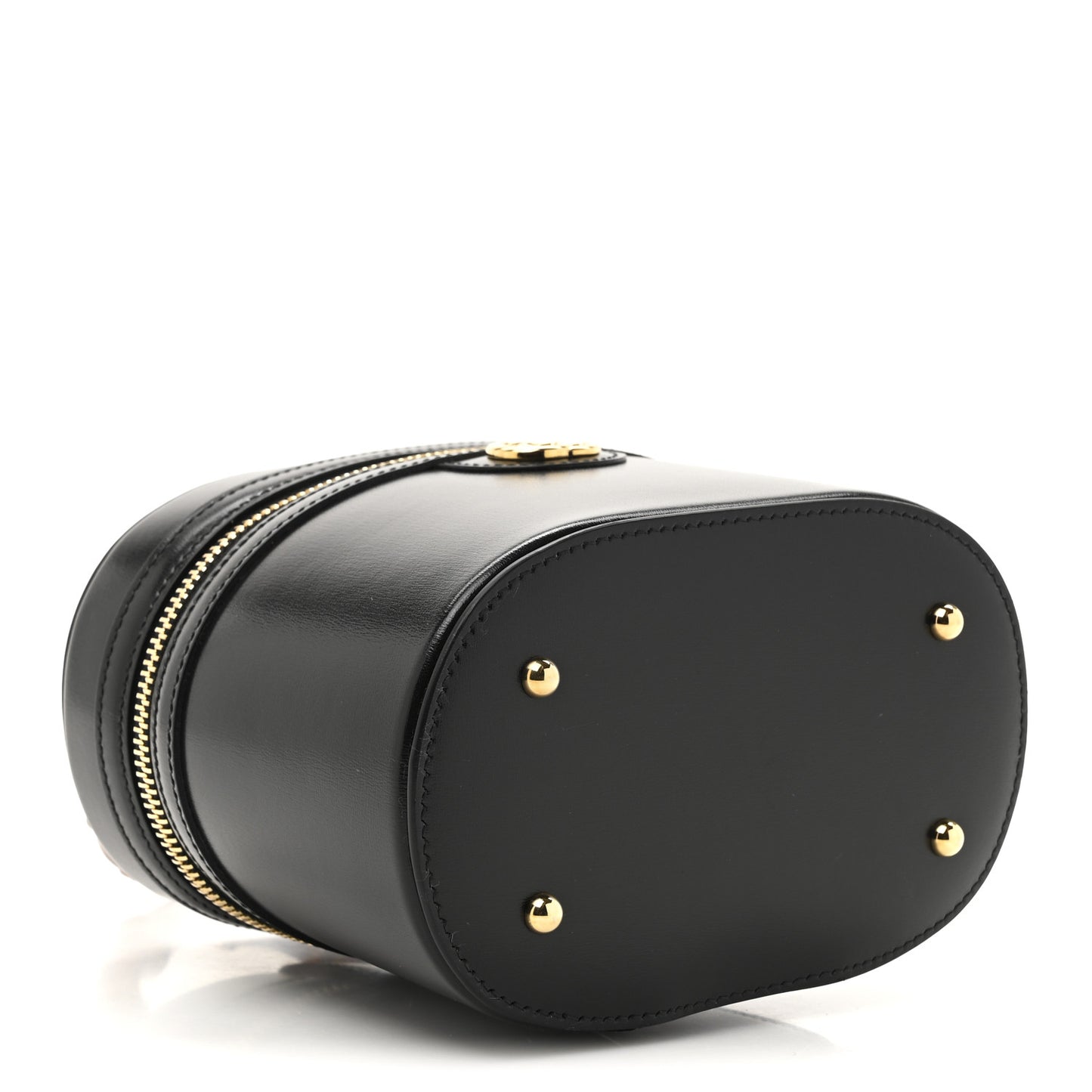 Calfskin Mini Bamboo Top Handle Shoulder Bag Black