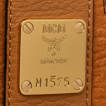 MCM Visetos Medium Liz Reversible Shopper Tote Cognac 10 of 19