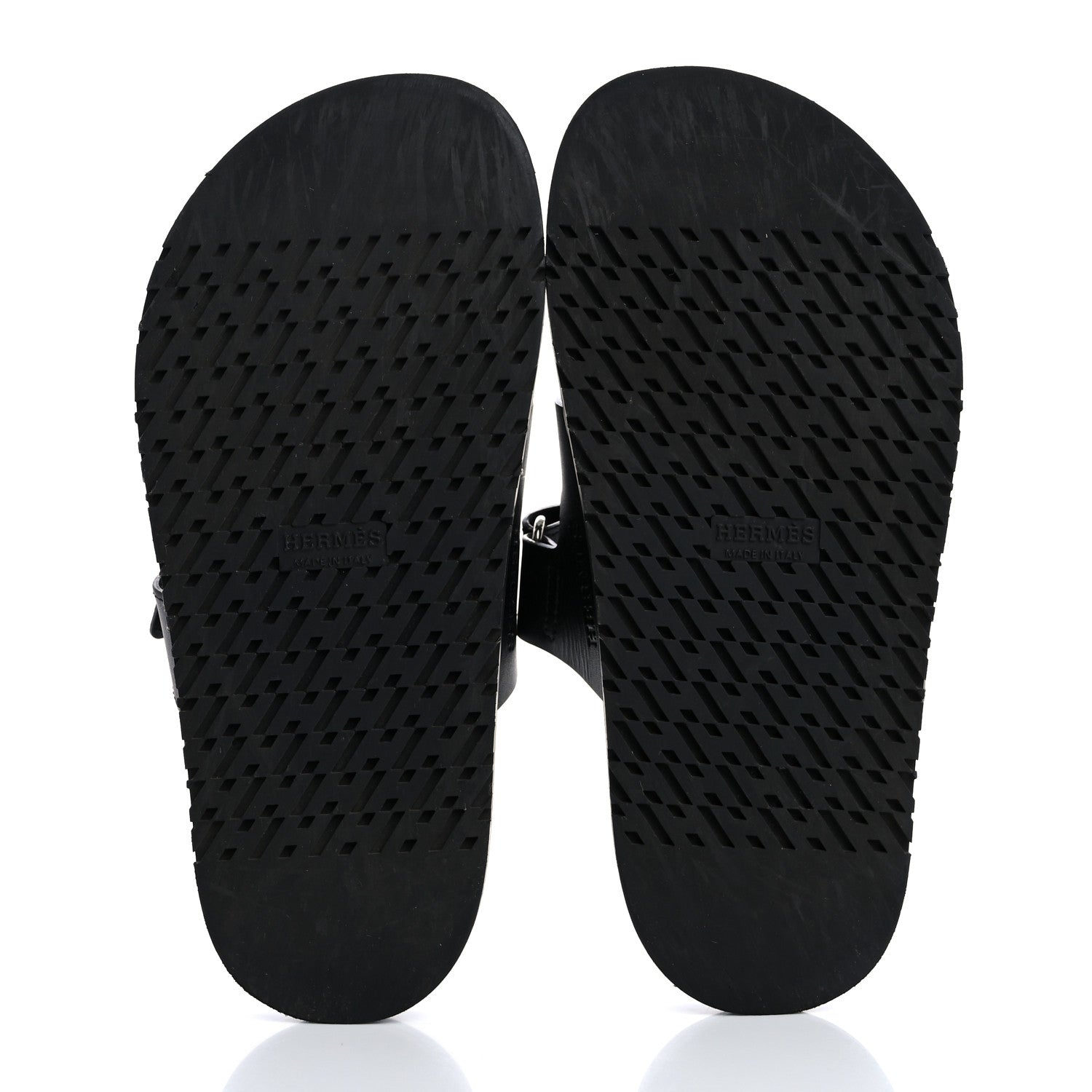 Hermes Calfskin Womens Chypre Sandals 35 Black 6 of 12
