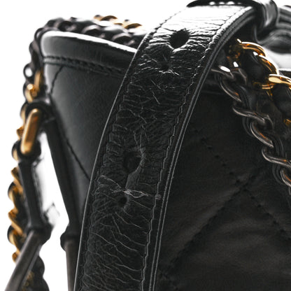 Chanel Aged Calfskin Quilted Small Gabrielle Hobo Black 12 of 12