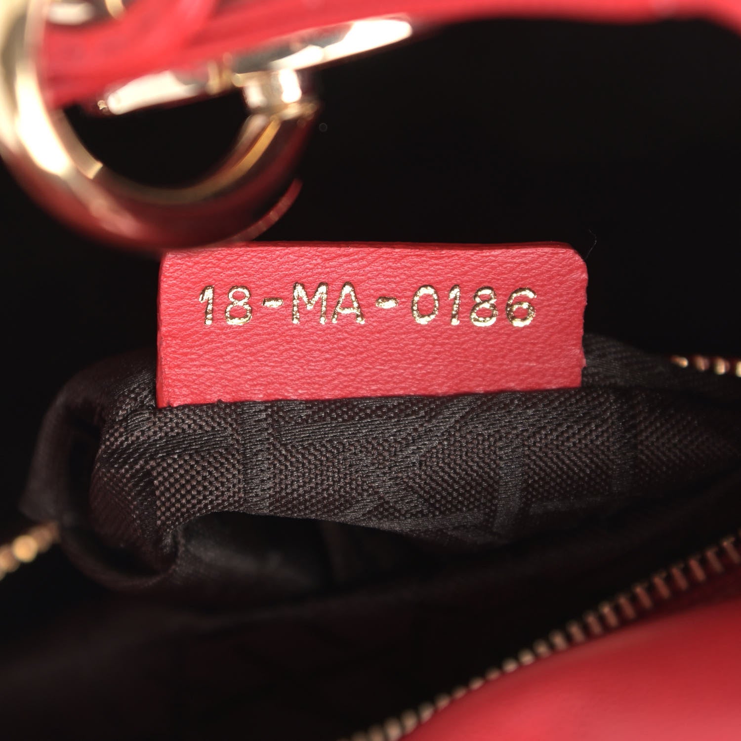 Christian Dior Lambskin Cannage Small Lucky Badges My Lady Dior Red 7 of 12