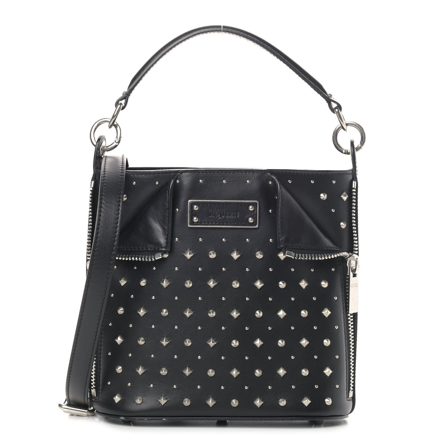 Alexander McQueen Calfskin Studded Crossbody Bag Black 1 of 10