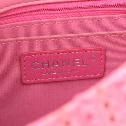 Chanel Lambskin Crochet Embroidered Mini Flap Pink 6 of 14