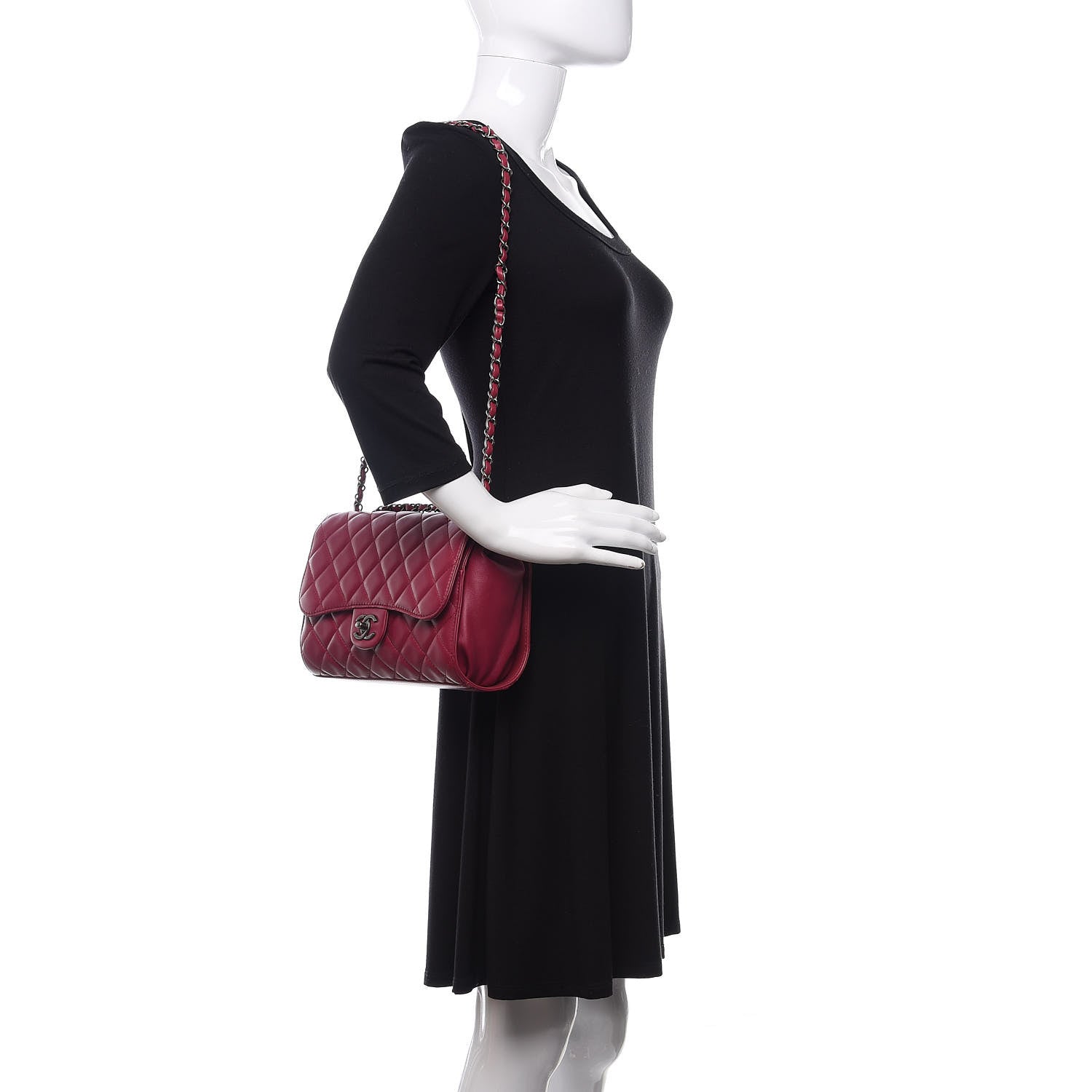 Chanel Lambskin Medium Grocery By Drawstring Shopping Bag Pink 2 of 11