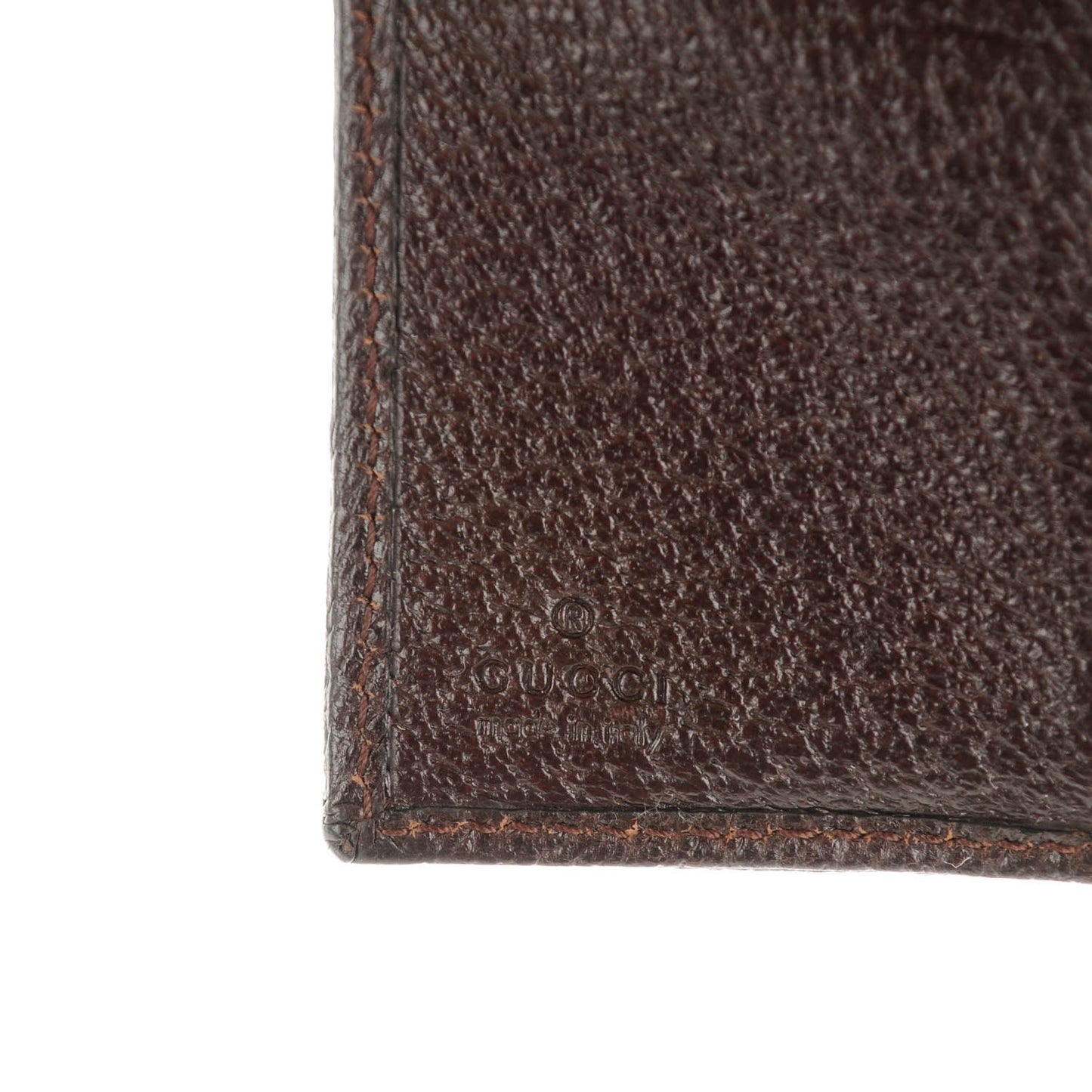 Monogram Textured Calfskin Metal Bar French Flap Wallet Beige Ebony Cocoa