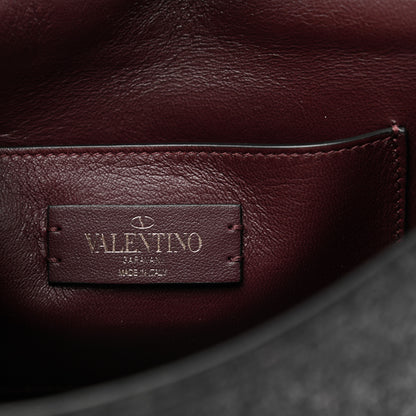 Valentino Garavani Wool Calfskin Medium Rockstud Flip Lock Crossbody Bag Black 6 of 9