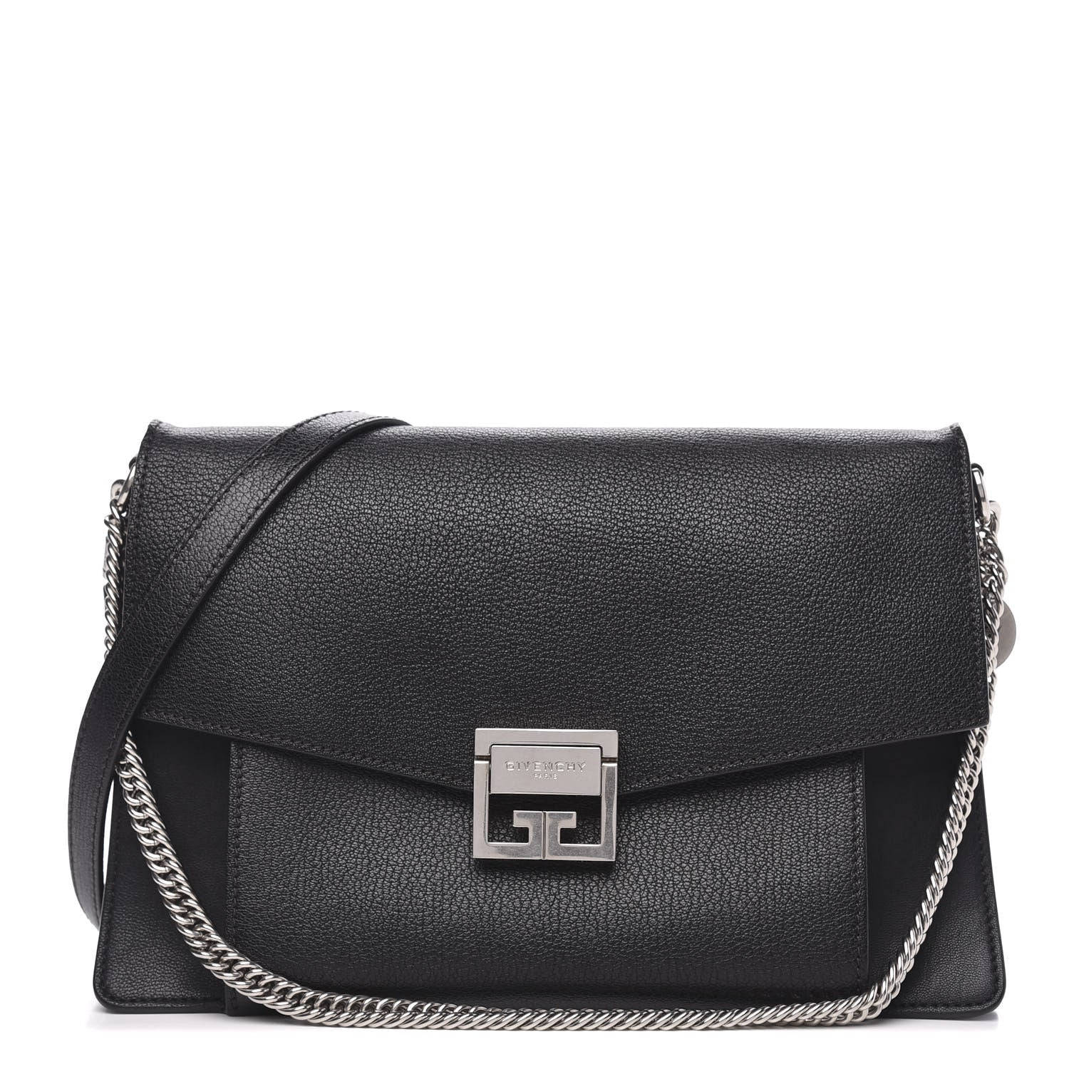 Givenchy Sugar Goatskin Medium GV3 Shoulder Bag Black 1 of 10