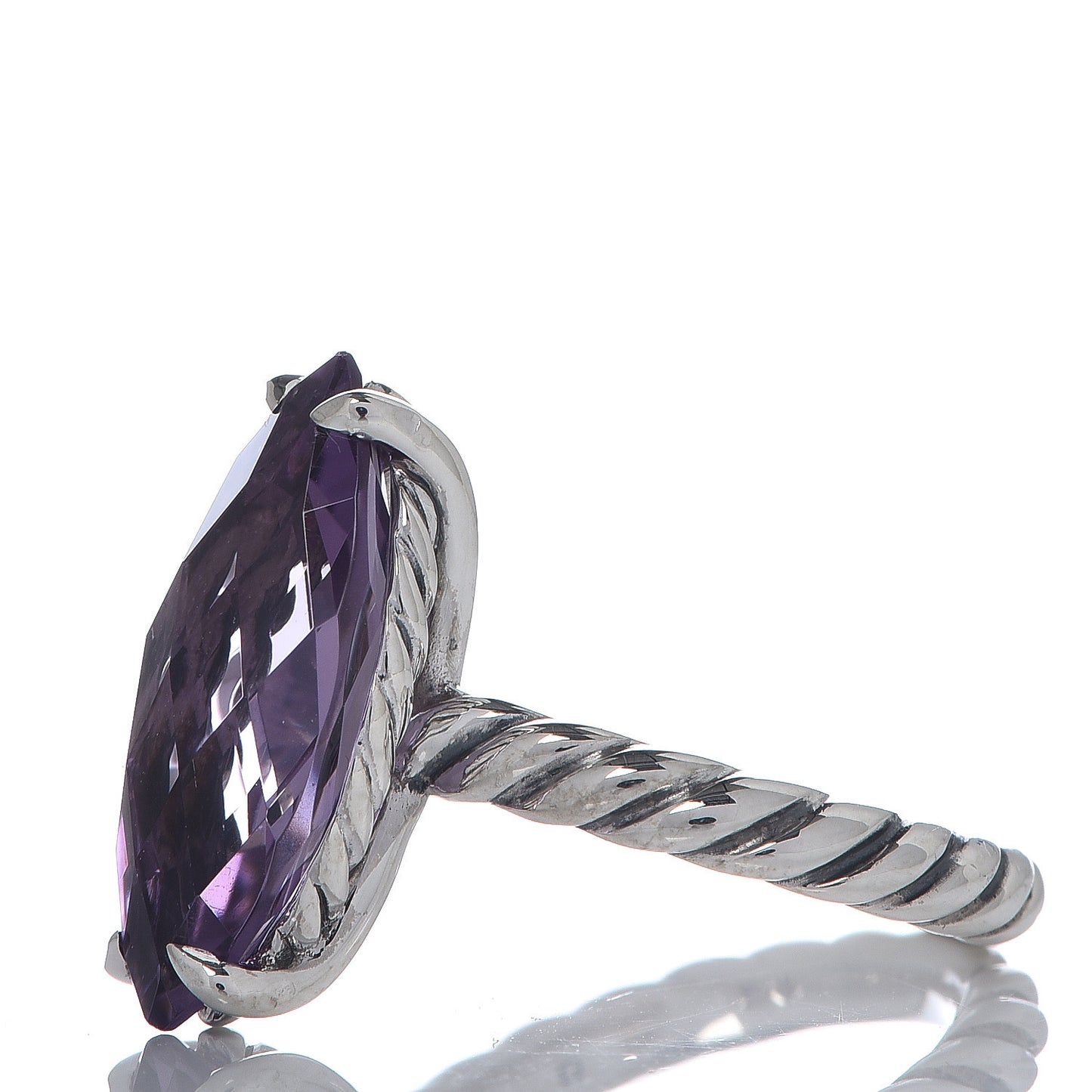 Sterling Silver Amethyst Marquise Ring 49 5