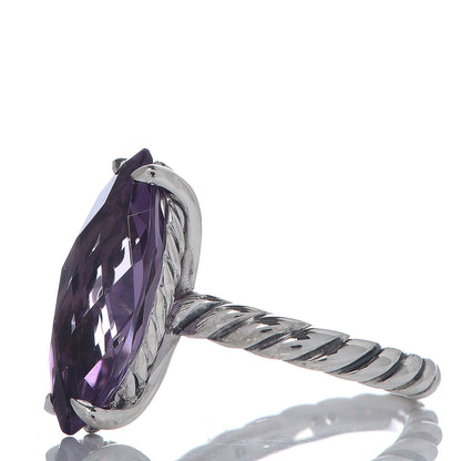 David Yurman Sterling Silver Amethyst Marquise Ring 49 5 3 of 6