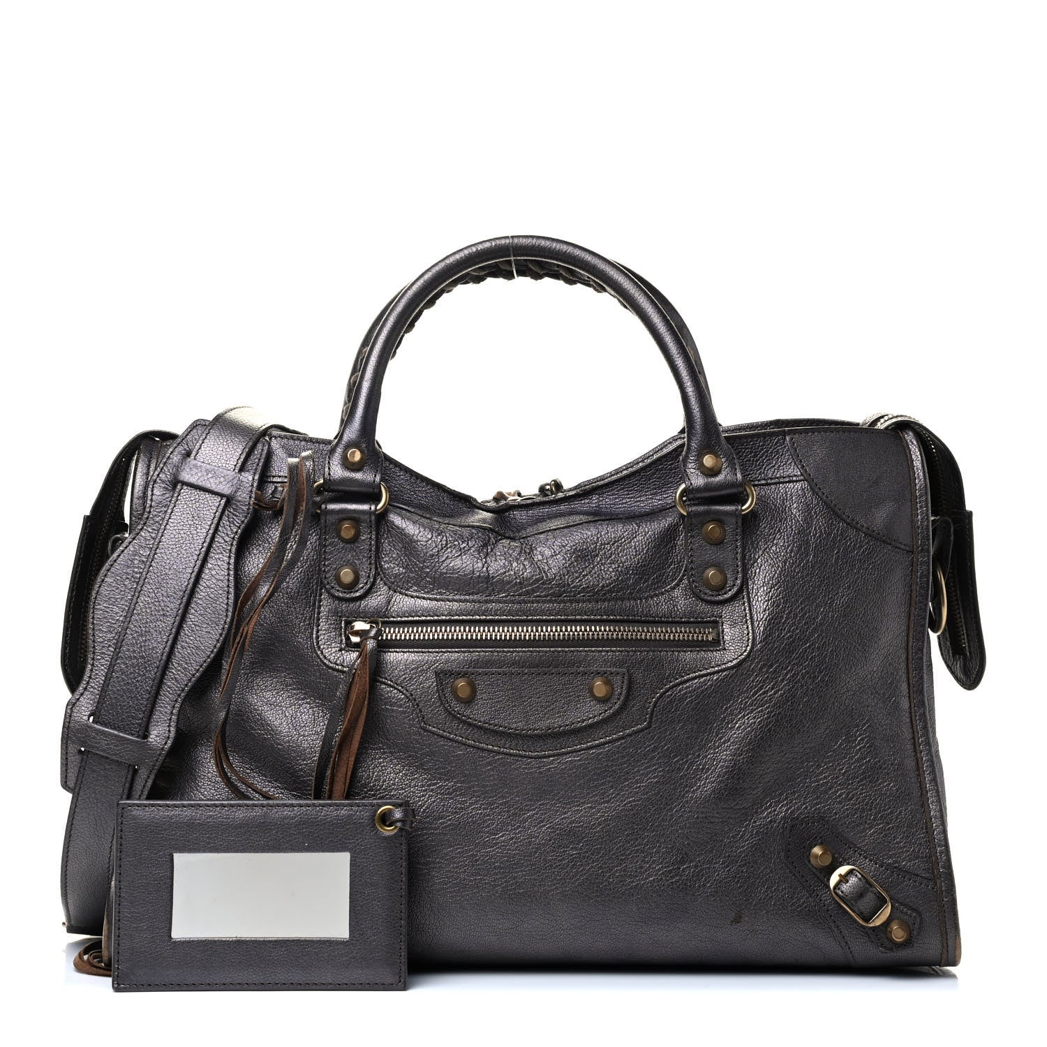 Balenciaga Pearlescent Goatskin Classic Gold Hardware City Bronze 1 of 4