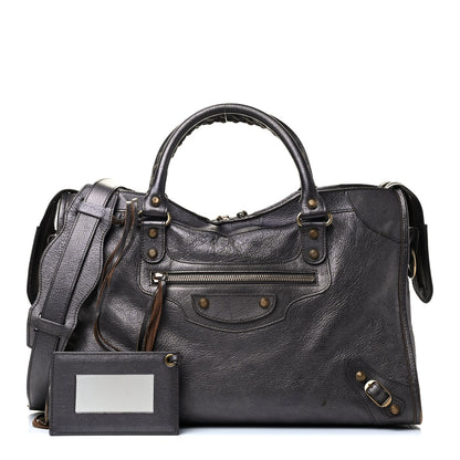 Balenciaga Pearlescent Goatskin Classic Gold Hardware City Bronze 1 of 4