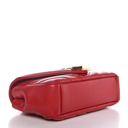 Saint Laurent Calfskin Matelasse Chevron Classic Monogram Baby Chain Bag Red 4 of 8