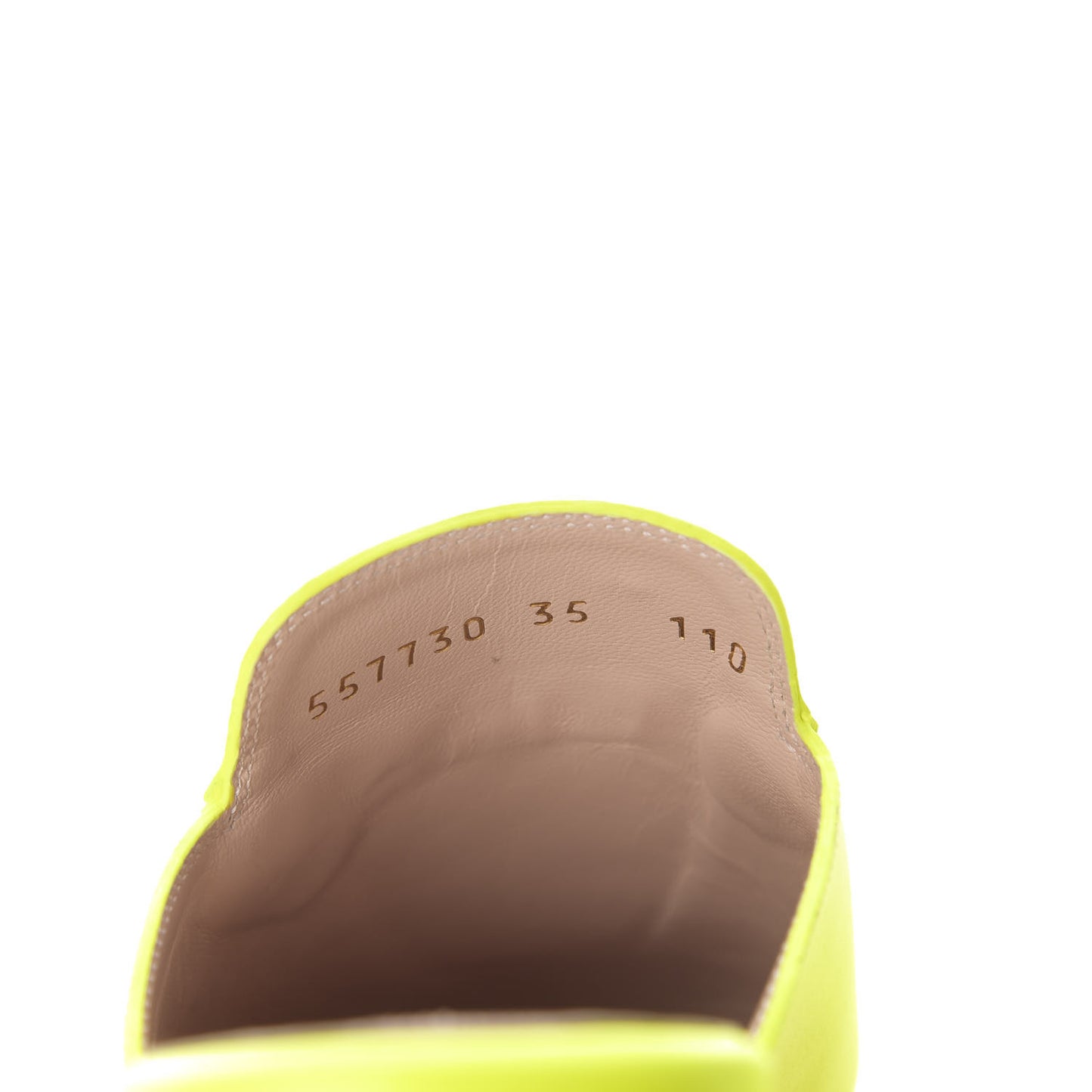 Calfskin Womens Princetown Slippers 35 Yellow Fluo