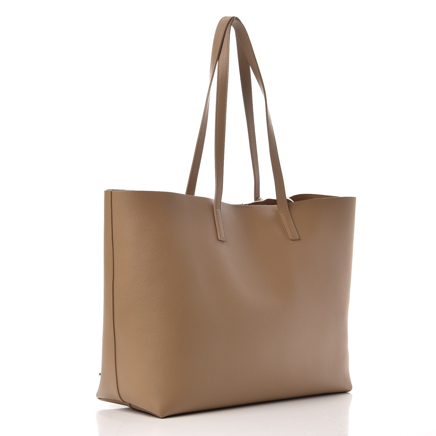 Saint Laurent Calfskin Large Shopping Tote Dark Beige 4 of 13