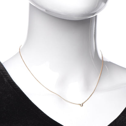Tiffany 18K Rose Gold Diamond .03ct Elsa Peretti Diamonds by the Yard Pendant Necklace 2 of 8