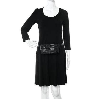 Bottega Veneta Paper Calfskin Intrecciato Cassette Belt Bag Black 2 of 9