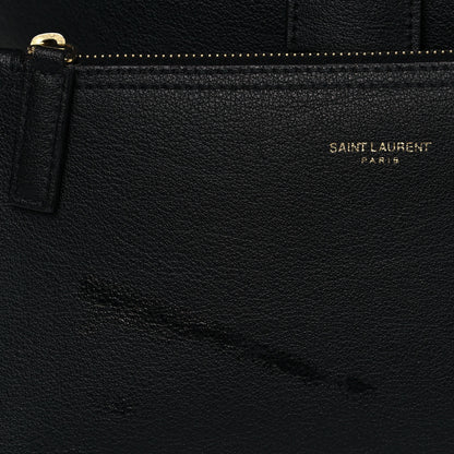 Saint Laurent Calfskin Large Shopping Tote Black 15 of 16