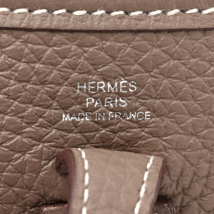 Hermes Taurillon Clemence Amazone Evelyne TPM Etoupe Bleu Indigo 6 of 11