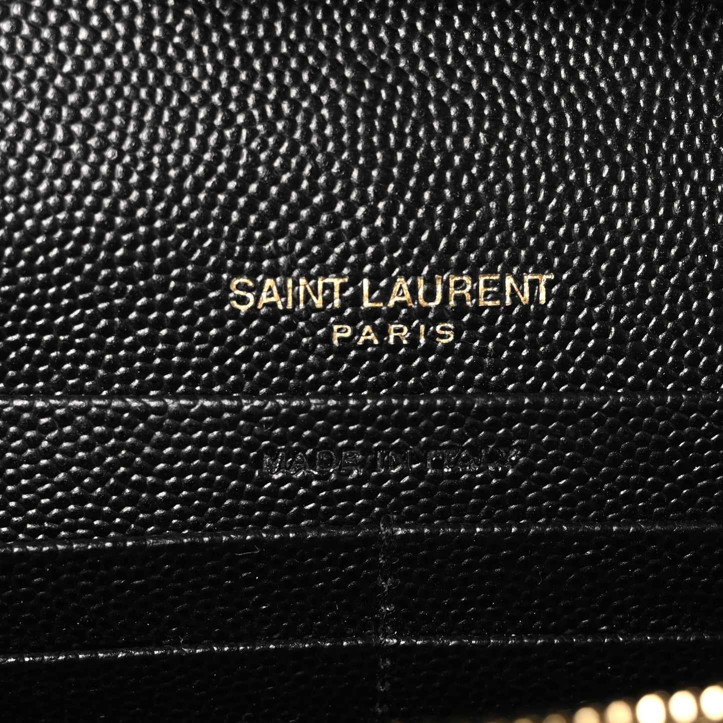 Grain De Poudre Matelasse Chevron Monogram Chain Wallet Black