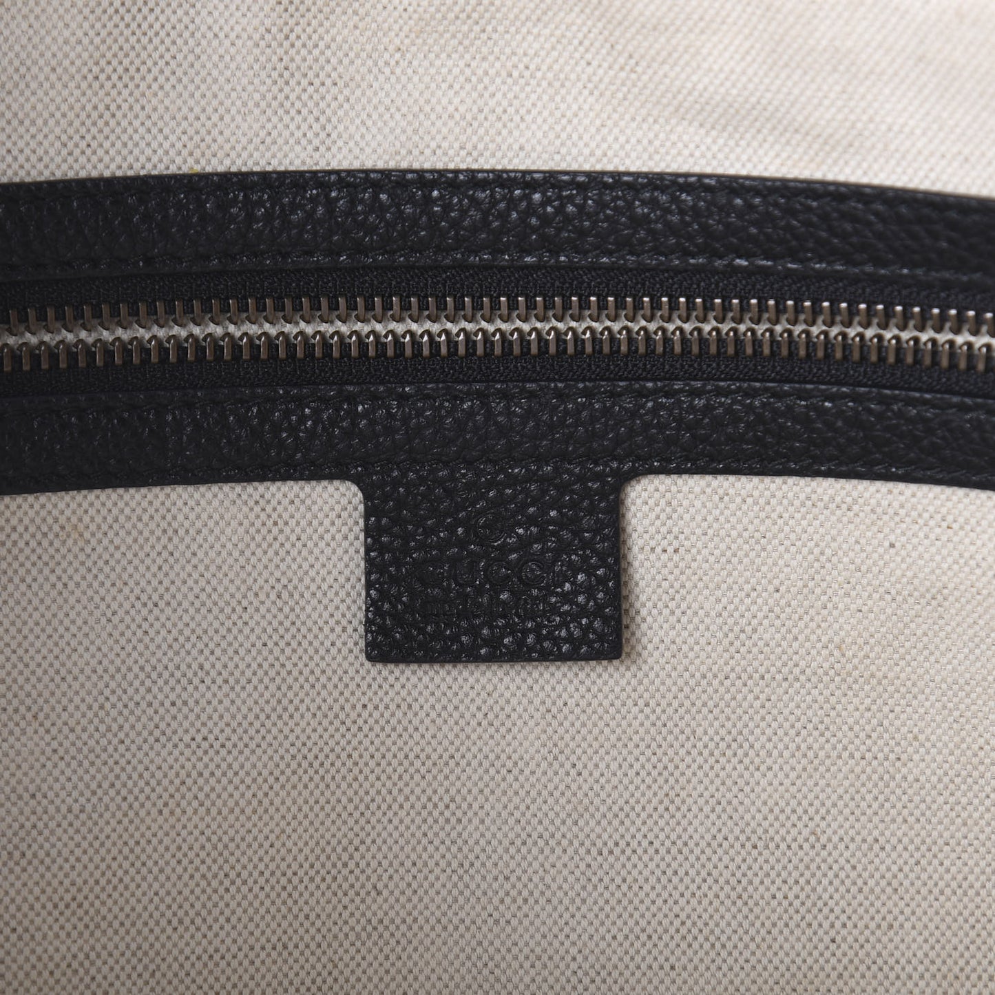 Grained Calfskin Logo Half Moon Hobo Black