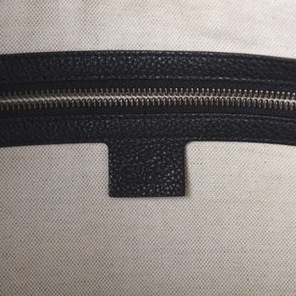 Gucci Grained Calfskin Logo Half Moon Hobo Black 6 of 9