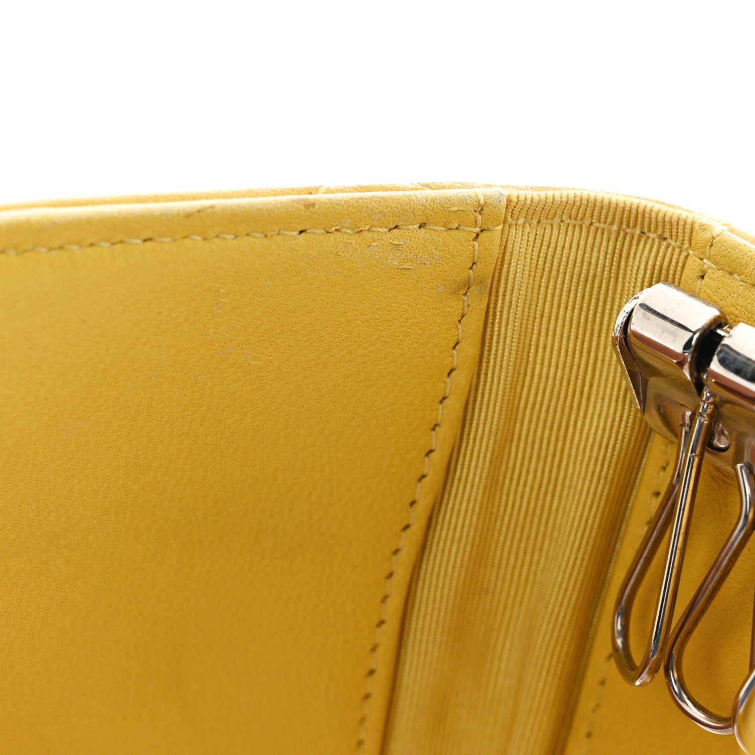 Chanel Lambskin Quilted 6 Key Holder Yellow 12 of 16