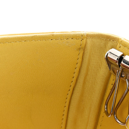 Chanel Lambskin Quilted 6 Key Holder Yellow 12 of 16