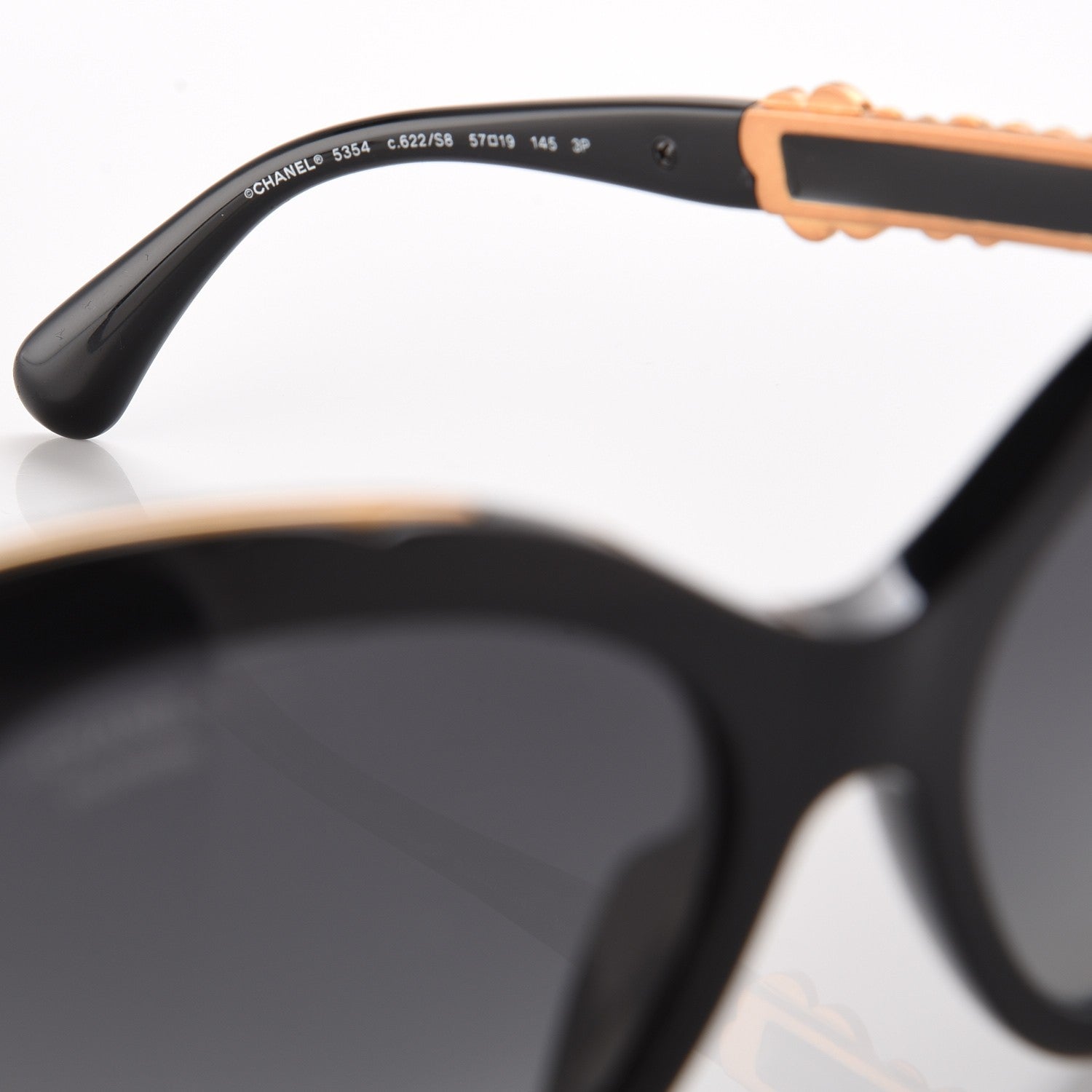 Chanel Polarized Bijou Cat Eye Sunglasses 5354 Black 5 of 8