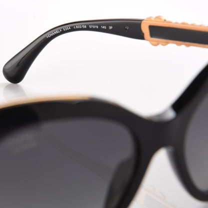 Chanel Polarized Bijou Cat Eye Sunglasses 5354 Black 5 of 8