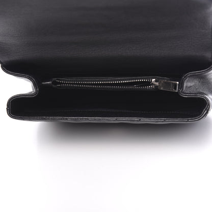 Saint Laurent Sheepskin Matelasse Chevron Patchwork Monogram Medium College Bag Black 4 of 8