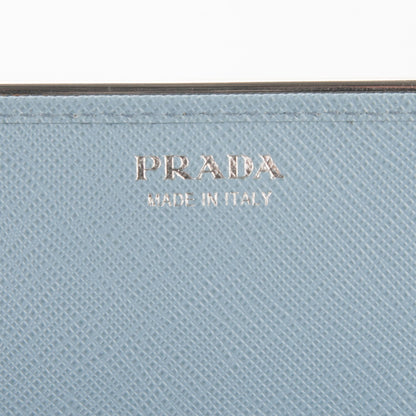 Prada Saffiano Metal Bar Chain Wallet Astrale 7 of 7
