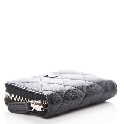 Chanel Caviar Quilted Zip Coin Purse Black 4 of 9