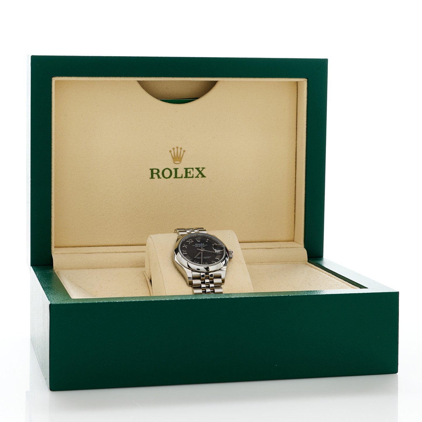 Stainless Steel 31mm Oyster Perpetual Datejust Watch Dark Grey Roman 278240