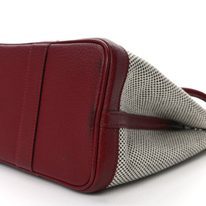 Hermes Toile H Buffle Gala Garden Party 30 TPM Tote Rouge H 9 of 11