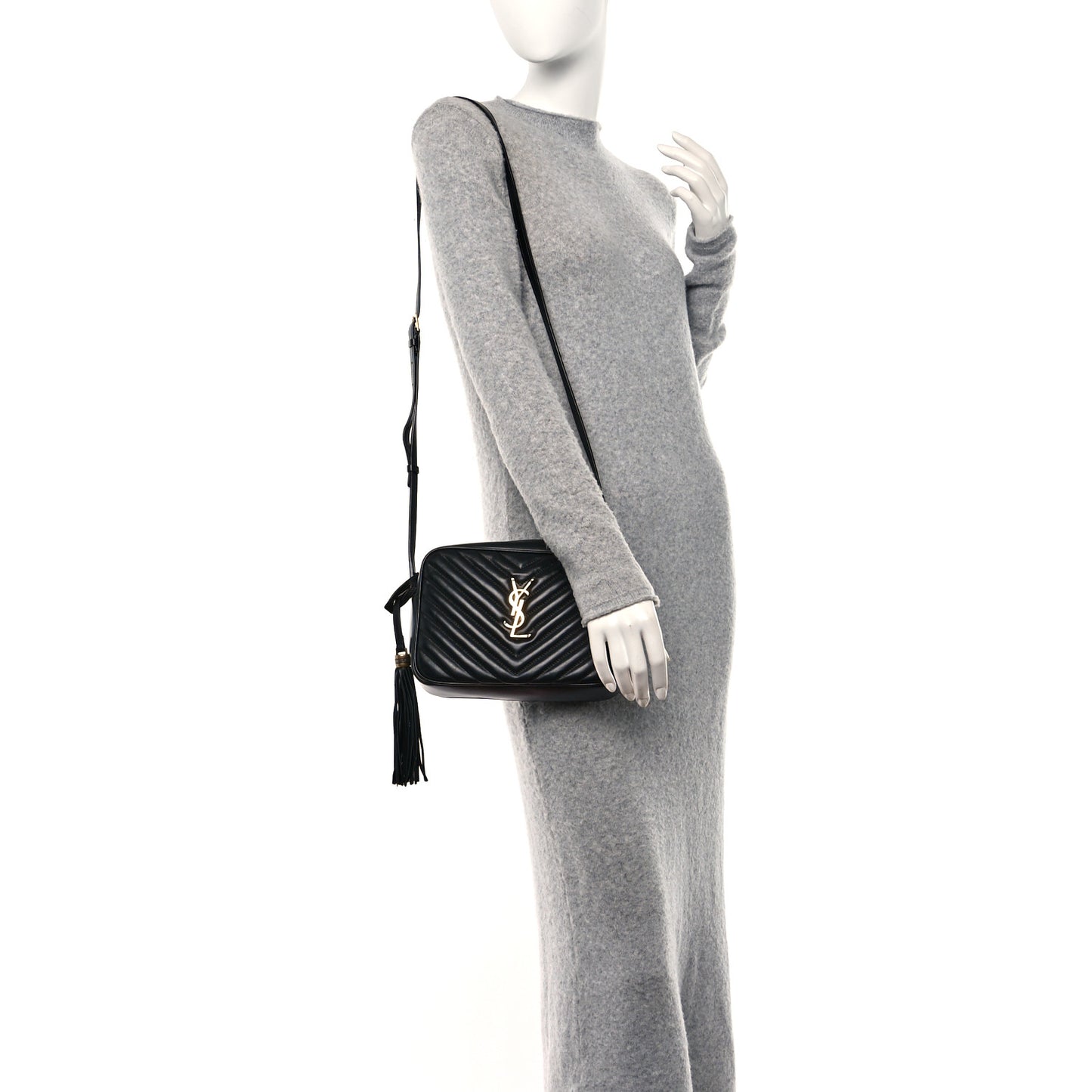 Calfskin Matelasse Monogram Lou Camera Bag Black