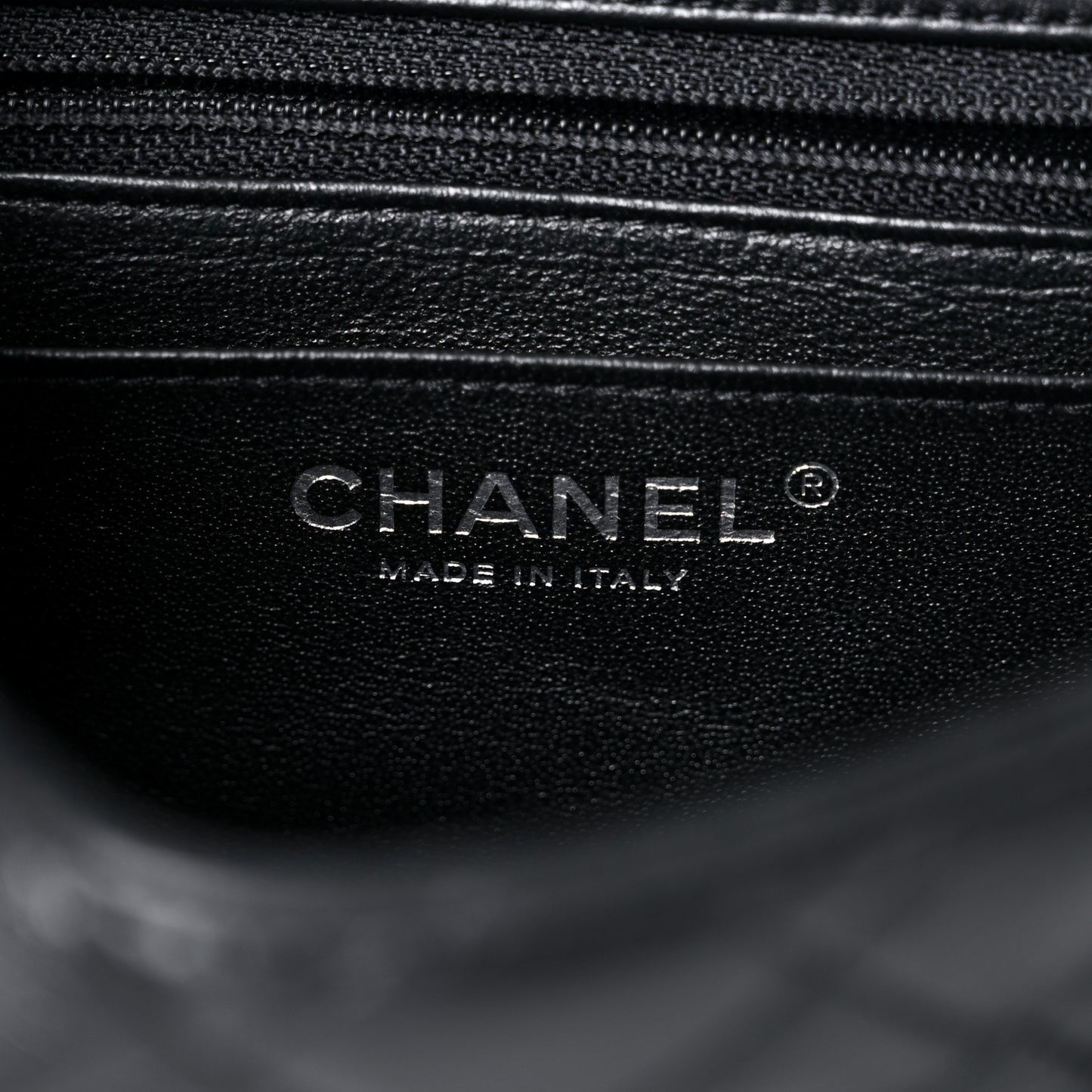 Lambskin Quilted Mini Square Flap Black