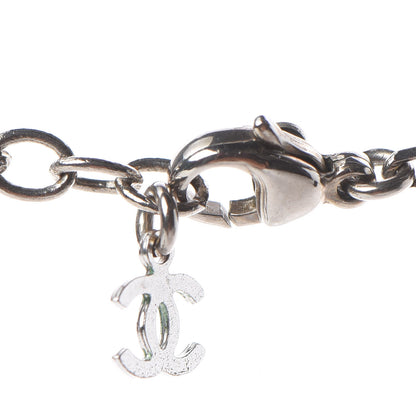 Chanel Crystal Resin CC Necklace Silver Black 5 of 8
