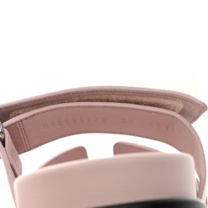 Hermes Suede Goatskin Womens Chypre Sandals 38 Rose Porcelaine 6 of 9