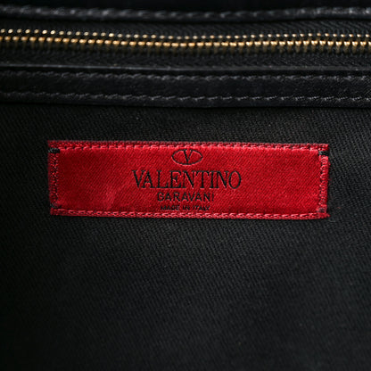 Valentino Garavani Vitello Large Glam Lock Rockstud Flap Black 6 of 9