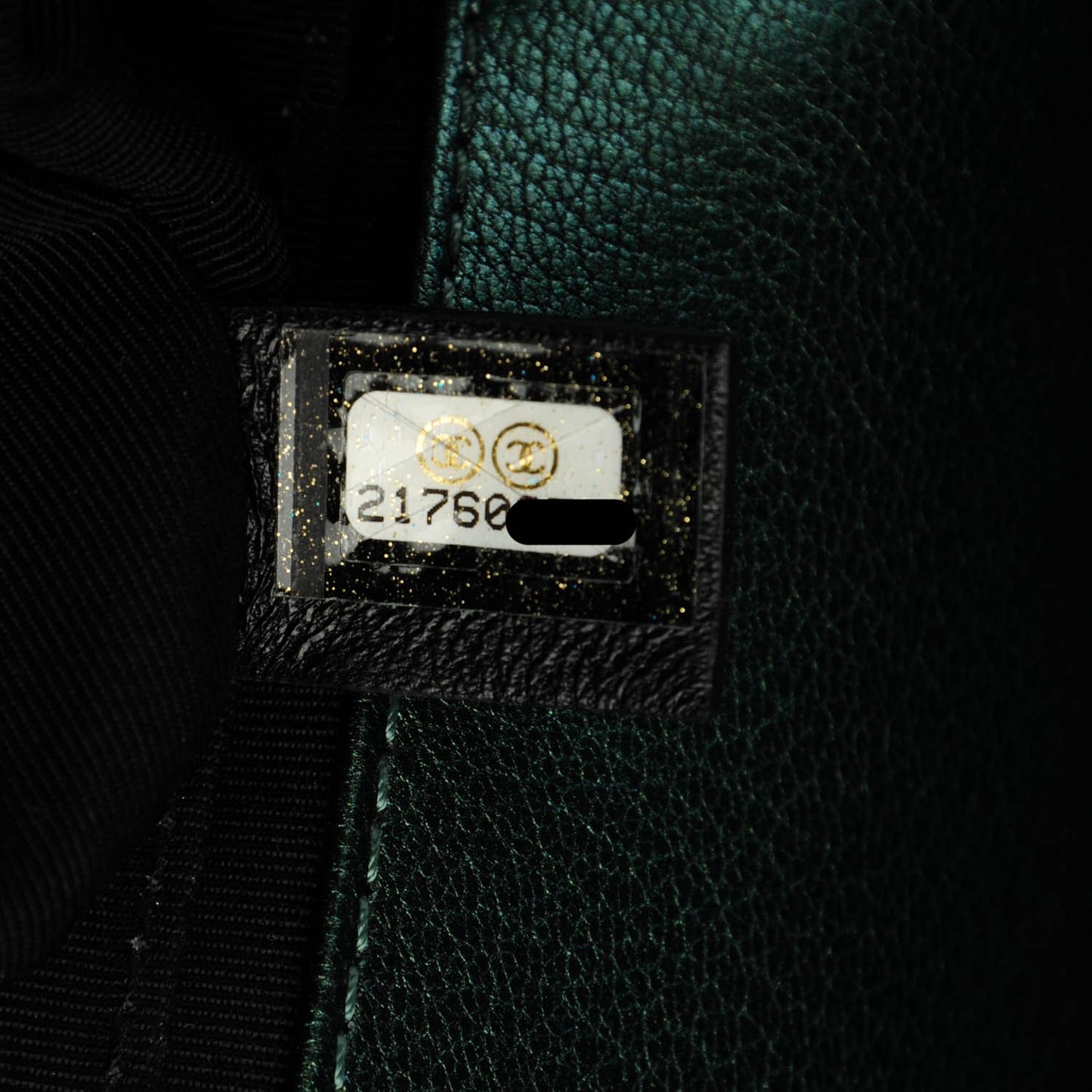 Iridescent Goatskin Quilted Medium Boy Flap Green
