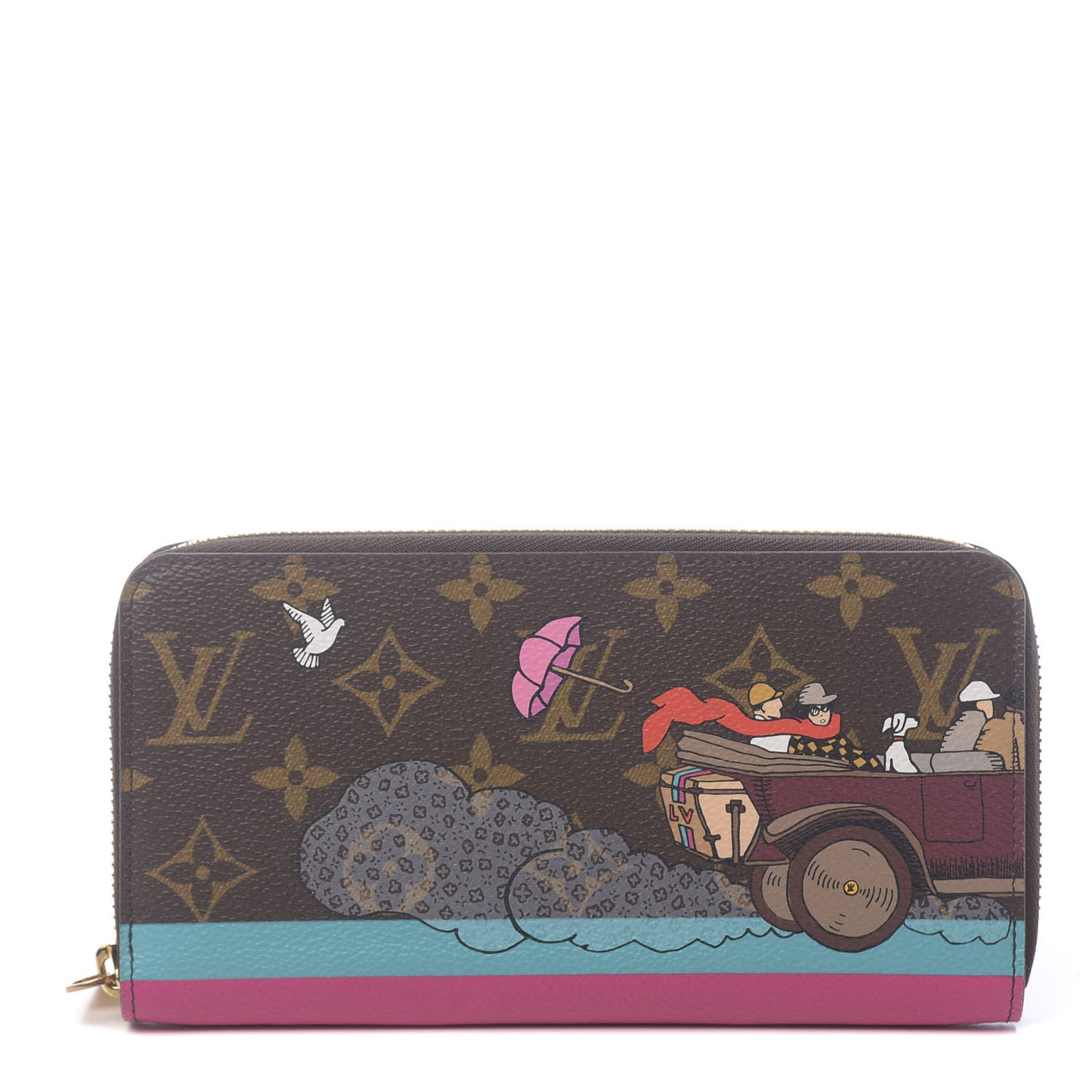 Monogram 2015 Christmas Animation Zippy Wallet Hibiscus
