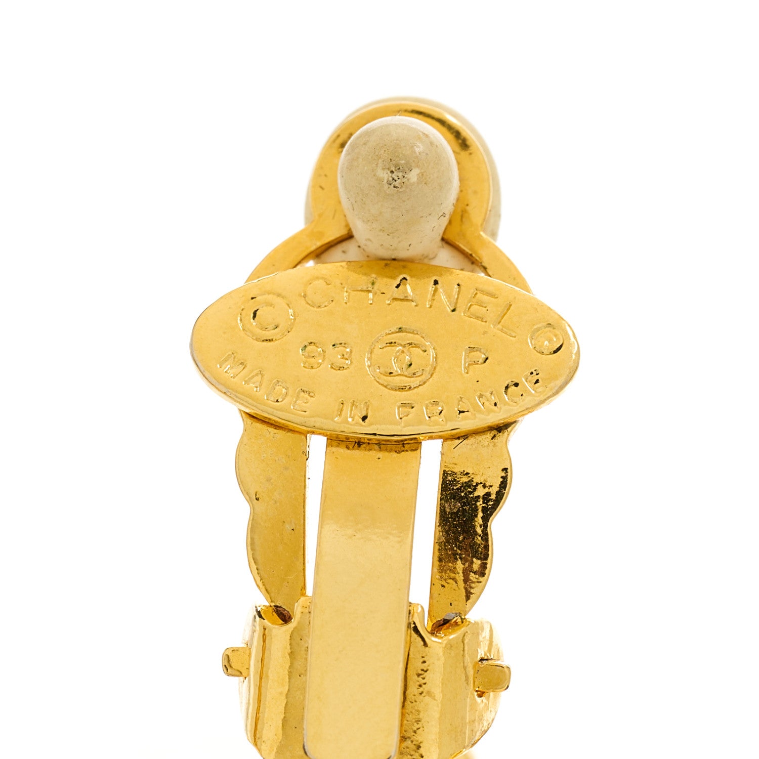 Chanel CC Clip On Earrings Gold 4 of 5