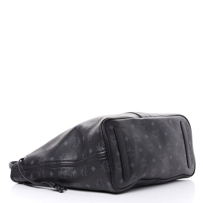 MCM Visetos Medium Liz Reversible Shopper Tote Black 7 of 22