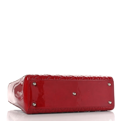 Christian Dior Patent Cannage Large Lady Dior Red 4 of 9