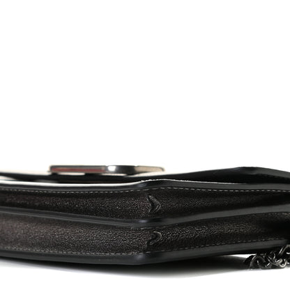 Valentino Garavani Calfksin Vlogo Wallet On Chain Grey 10 of 10