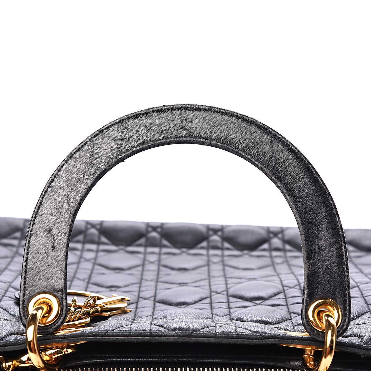 Lambskin Cannage Large Lady Dior Black