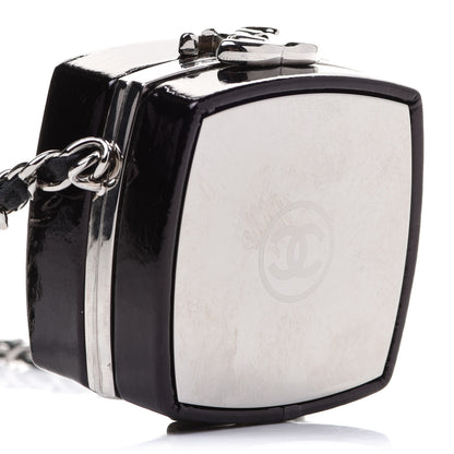 Chanel Patent Goatskin Quilted Clutch With Chain Black 8 of 9