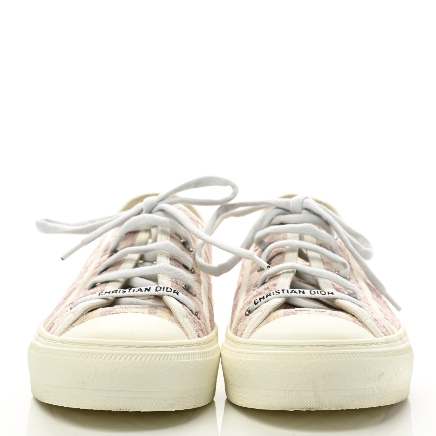 Christian Dior Canvas Oblique Walk'N'Dior Low Top Sneakers 39 Powder Nude 2 of 8