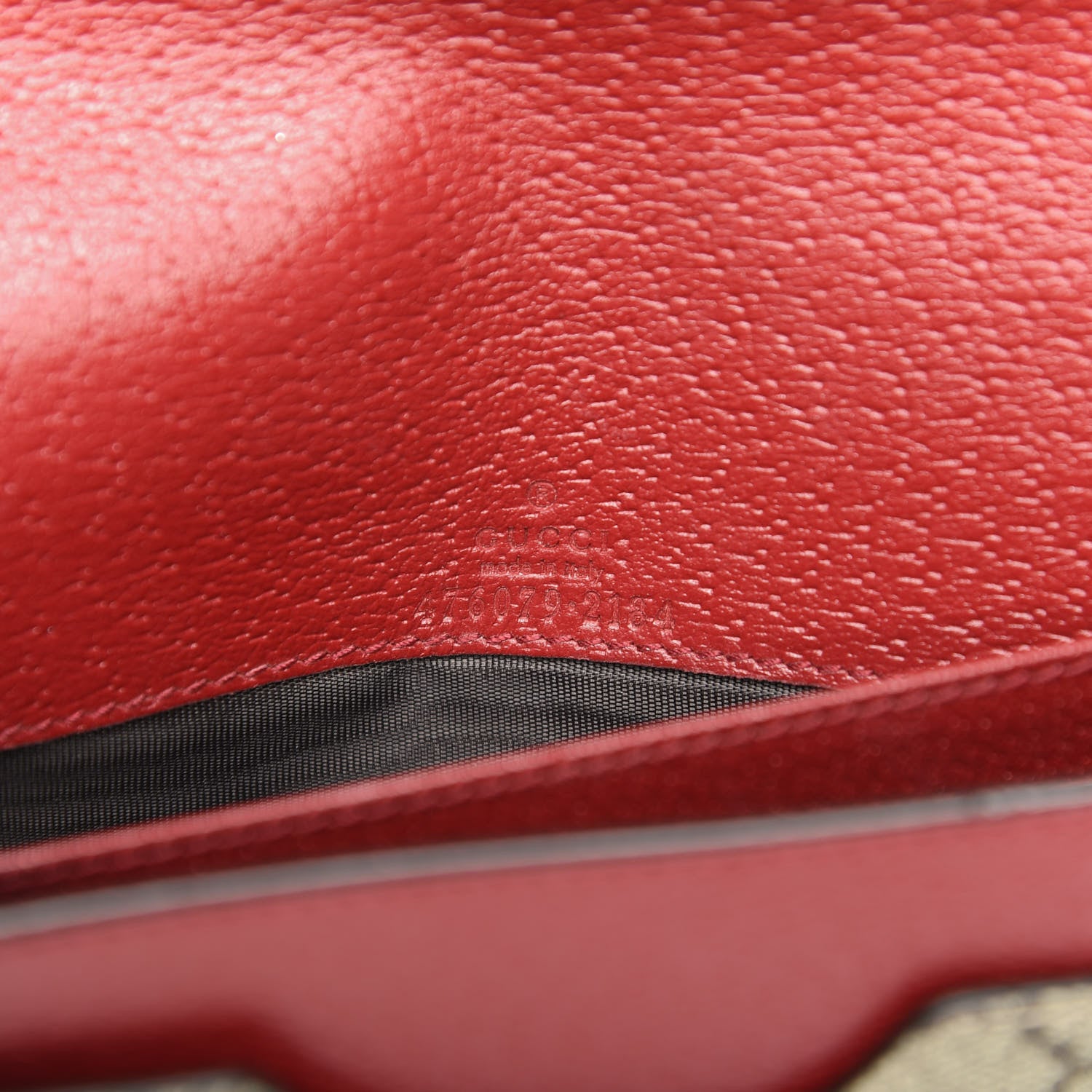 Gucci GG Supreme Monogram Web Queen Margaret Chain Wallet Red 6 of 9